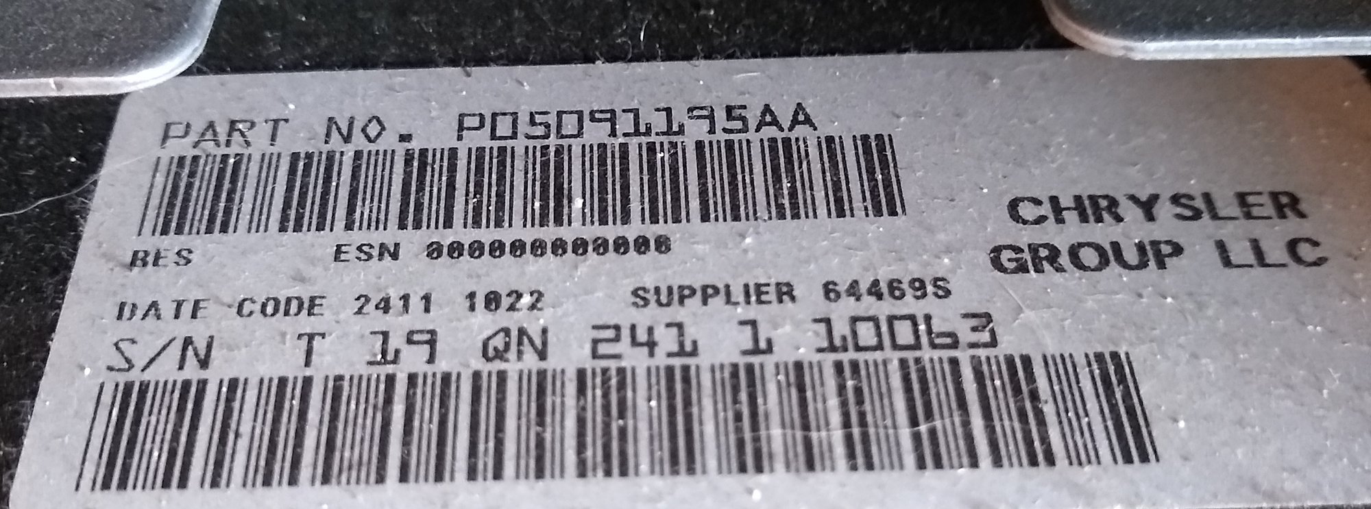chrysler radio codes from serial number